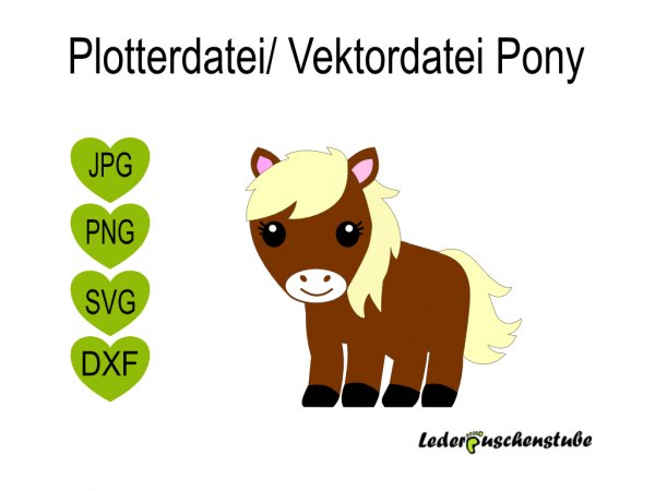 Pony Plotterdatei Vektordatei lederpuschenstube